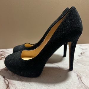 Kate Spade New York Karoline Black Glitter Womens Shoes Size 7.5 Italy